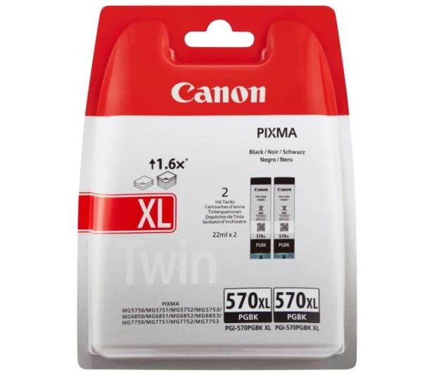 Canon Zestaw 2 tuszów PGI-570PGBK XL black - 272790 - zdjęcie